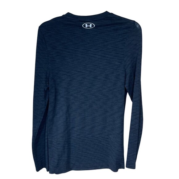 Under Armour Base Layer Top Men's Small S Charcoal Grey Long Sleeve Athletic - Picture 2 of 4
